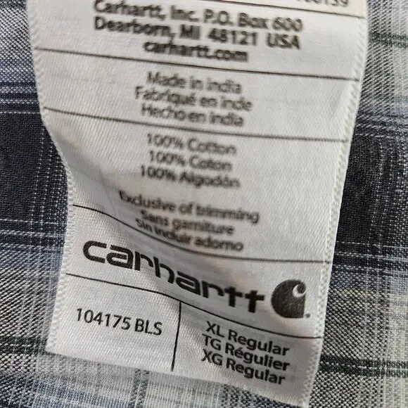 Men's Short Sleeve Carhartt Button Down Shirt Size XL - Picture 4 of 11
